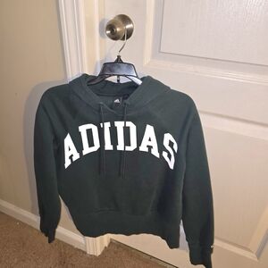 Adidas Women's Dark Green Hoodie
